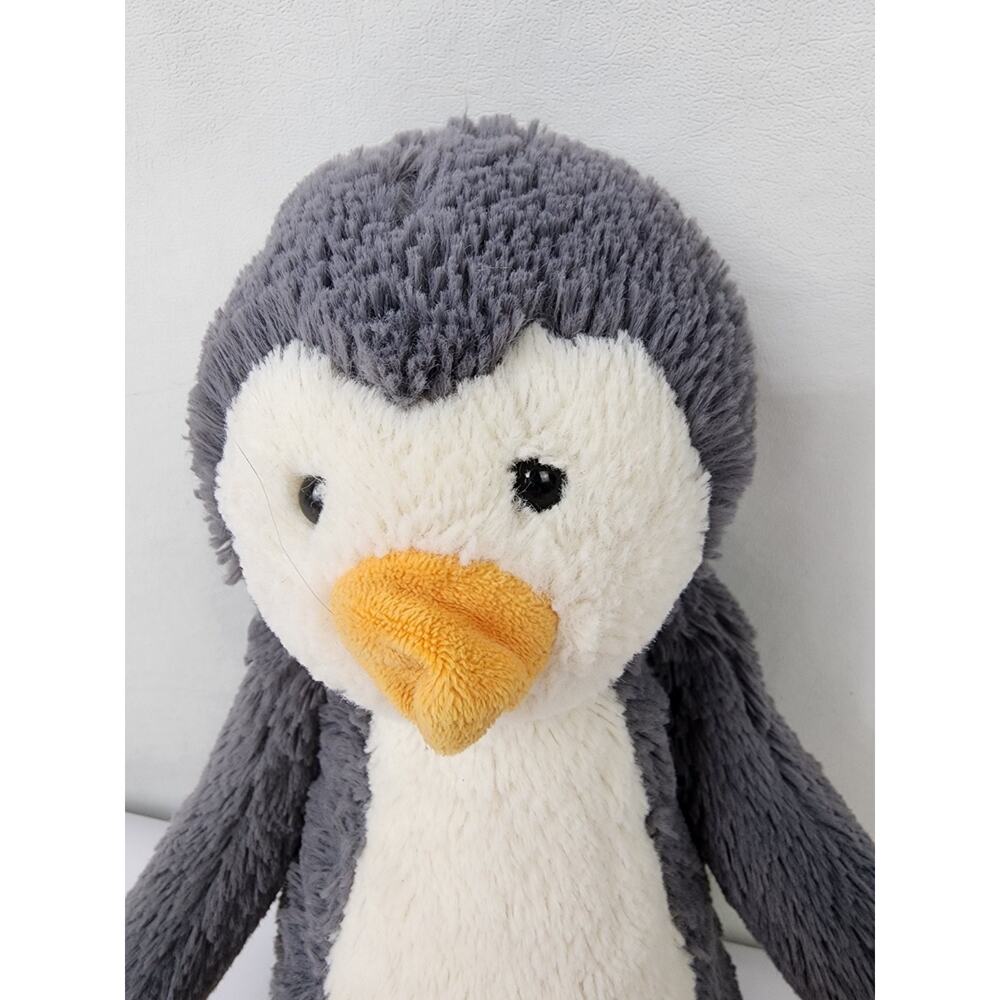 Jellycat Bashful Penguin Gray/White Stuffed Animal Plush 12" Clean Soft Retired - Picture 2 of 7